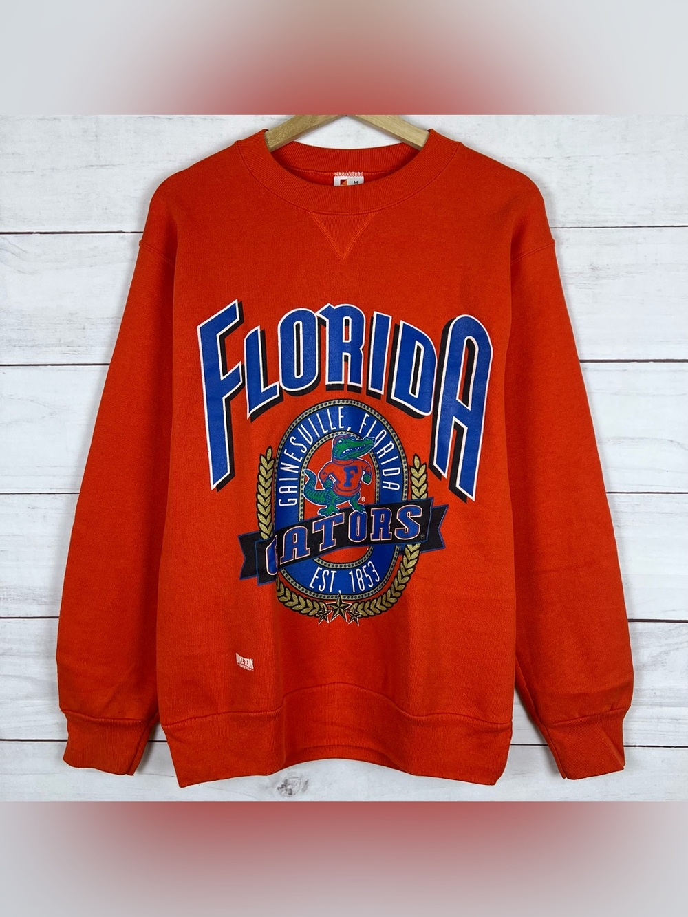 Vintage Florida Gators Sweatshirt Size Medium NCAA Football Orange USA 90s
